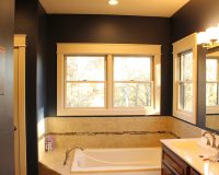 Painted poplar trim and craftsmen headers
