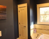 Painted poplar trim with header