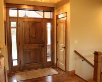 Red oak box newel