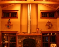 Custom red oak window casing and headers