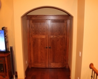 Red oak craftsman style door and trim