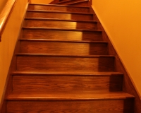 Red oak staircase and handrail