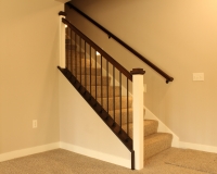 Custom maple newel post